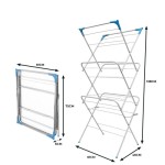 Three-tier foldable clothes drying rack, clothesline, 14-meter length